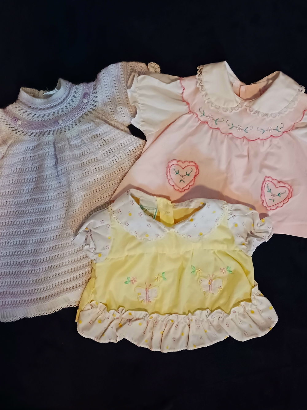 Vintage 90's Baby Girl Tops - Pink, Yellow, Cream, Lavender